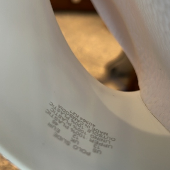 POLO Ralph Lauren Logo Slides White Blue Men’s Sz. 13 - Picture 9 of 9